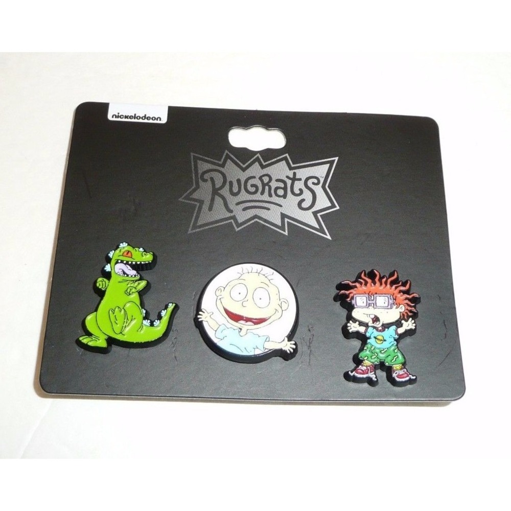 Nickelodeon RUGRATS Set of 3 Pins Pinbacks Lapel Tommy Chucky Reptar Bioworld